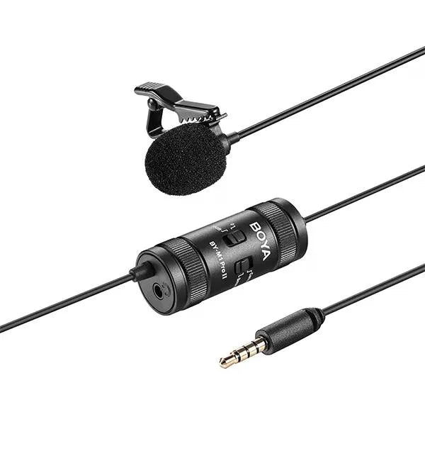 Boya BY-M1 Pro II Micrófono Lavalier con Salida de Audífonos No Usa Batería