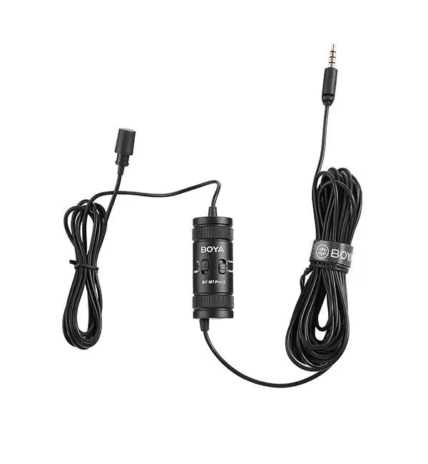 Boya BY-M1 Pro II Micrófono Lavalier con Salida de Audífonos No Usa Batería