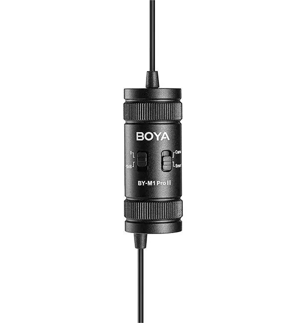 Boya BY-M1 Pro II Micrófono Lavalier con Salida de Audífonos No Usa Batería