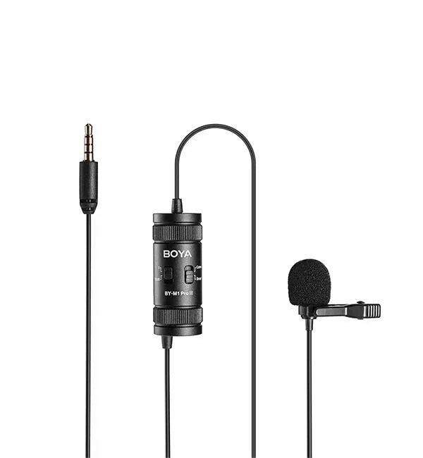 Boya BY-M1 Pro II Micrófono Lavalier con Salida de Audífonos No Usa Batería