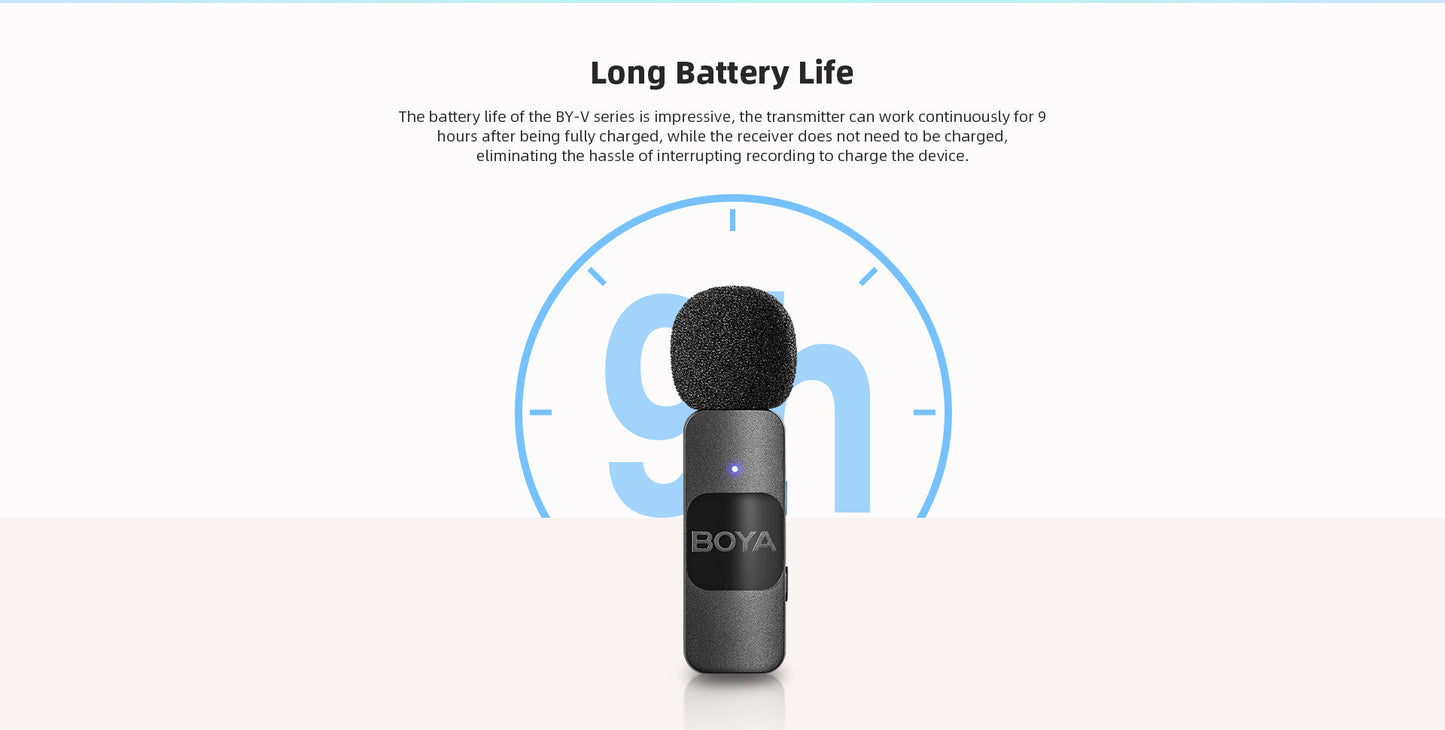 Boya BY-V1 Micrófono Inalámbrico Conector Lightning