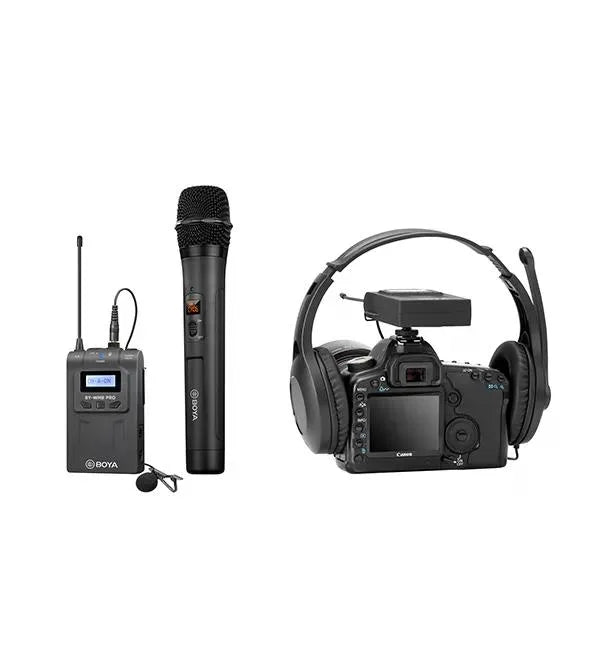 Boya BY-WM8 Pro-K4 Micrófono Inalámbrico UHF Doble, de Mano y Lavalier