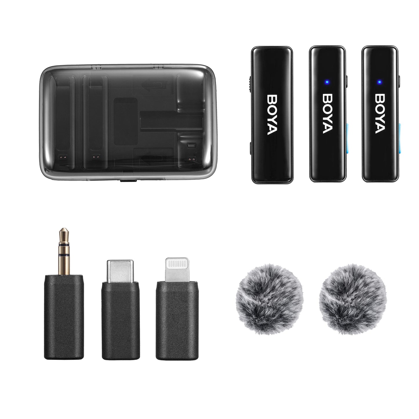 Kit de micrófono inalámbrico doble BOYALINK todo-en-uno