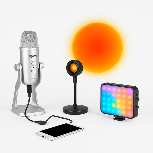Pack Pro Creator: Iluminación + Micrófono Profesional para Contenido Premium