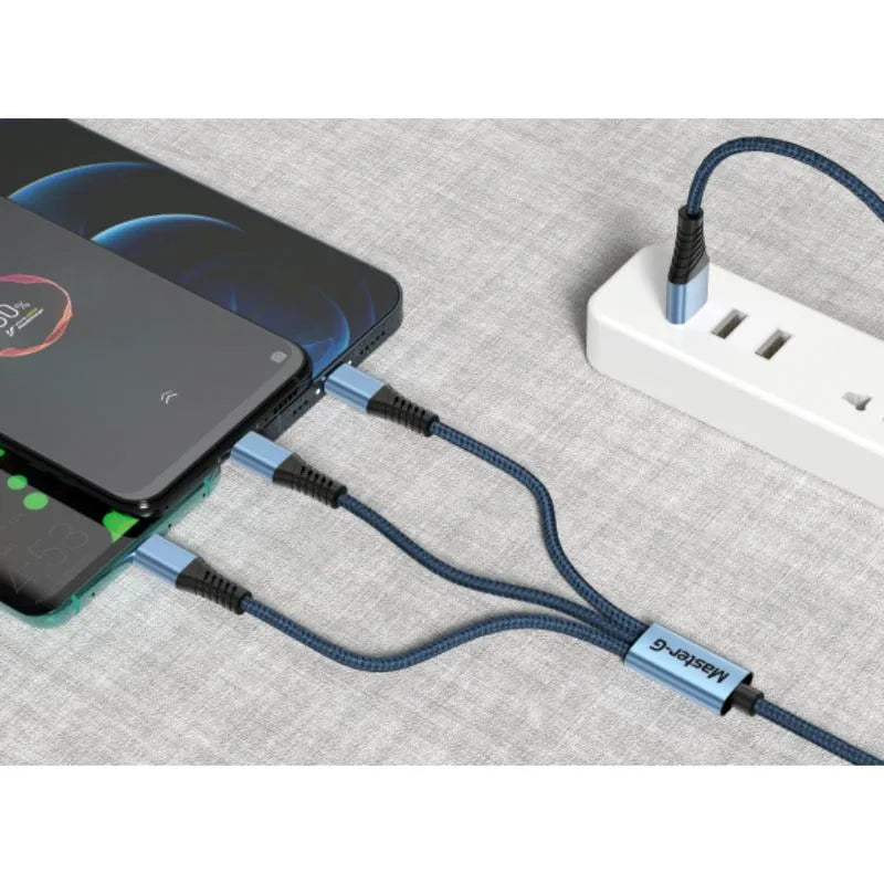 Cable Usb Master G 3 En 1 Micro Tipo C Y Para iPhone