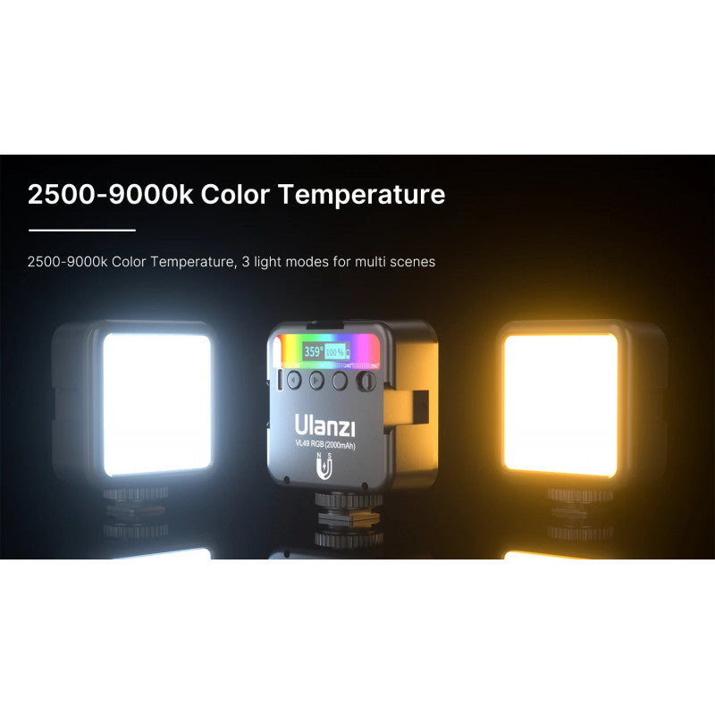 RGB Lámpara Led Con Múltiples Colores Magnética Ulanzi VL49