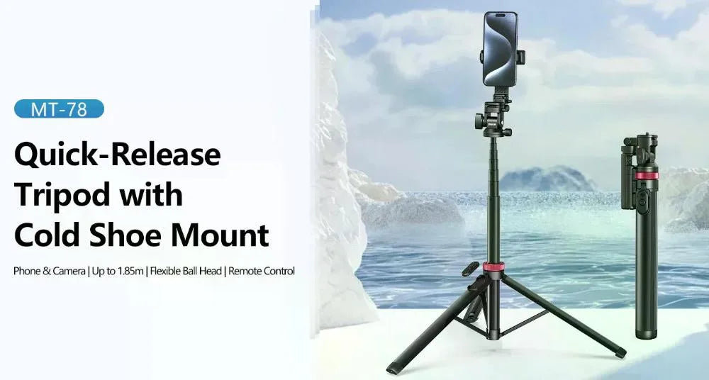 Ulanzi MT-78 Trípode Para Cámaras y Teléfonos de Hasta 1Kg Con Control Remoto