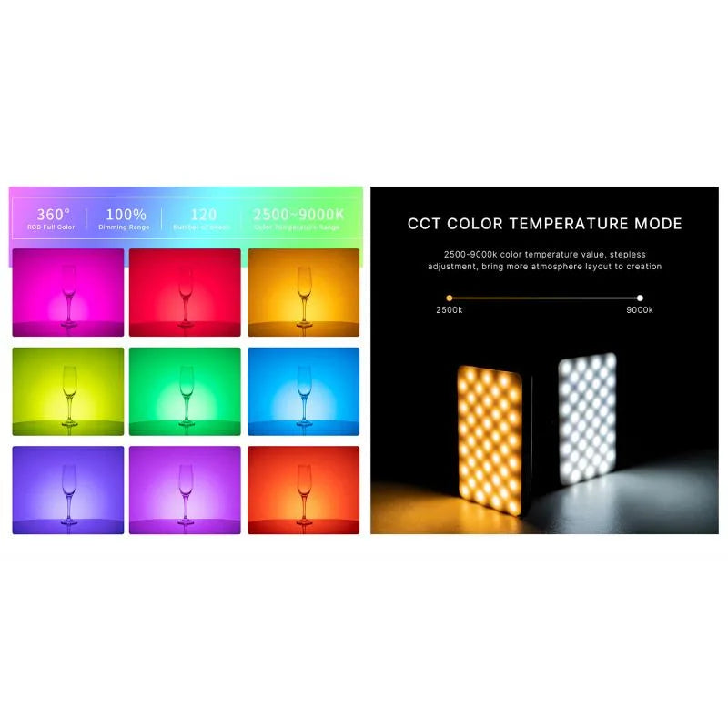 Ulanzi VL120 RGB Lámpara de Leds Con 20 Efectos Lumínicos
