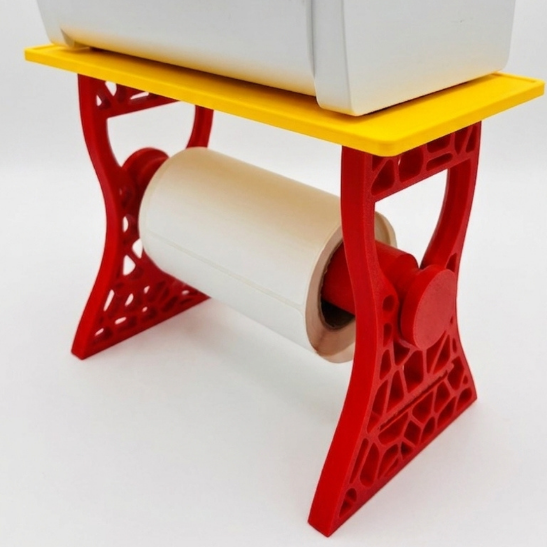 Soporte Vertical para Impresora Térmica y Rollo de Etiquetas