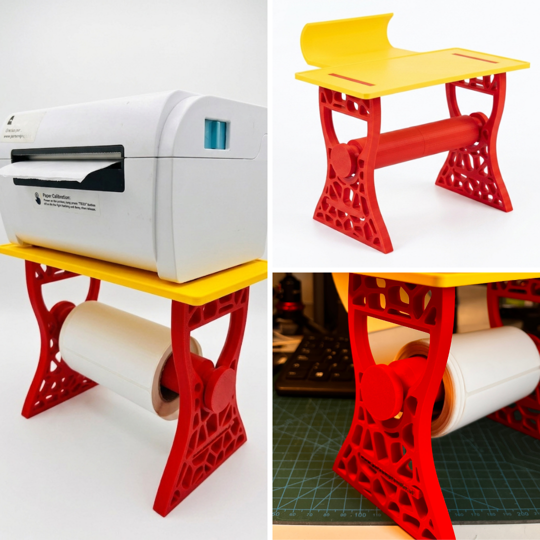 Soporte Vertical para Impresora Térmica y Rollo de Etiquetas