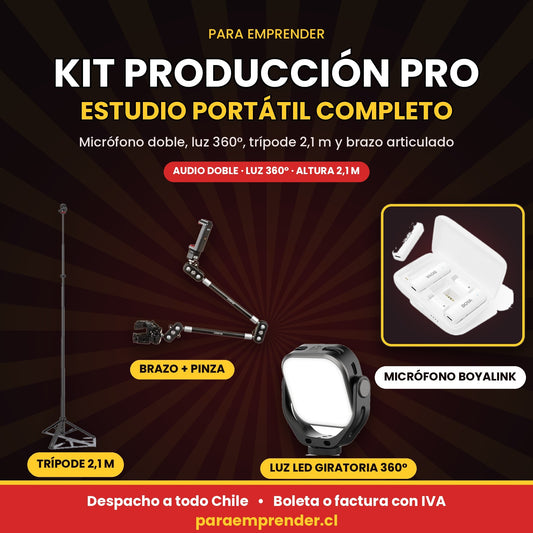 Kit Producción PRO — Estudio Portátil Completo